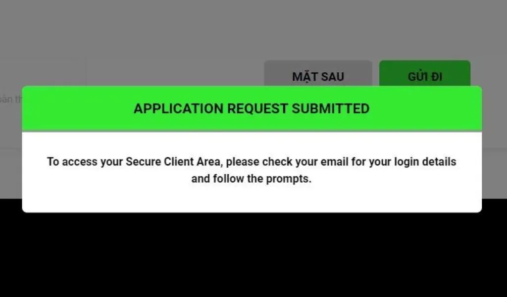 Email mailbox check notification dialog box