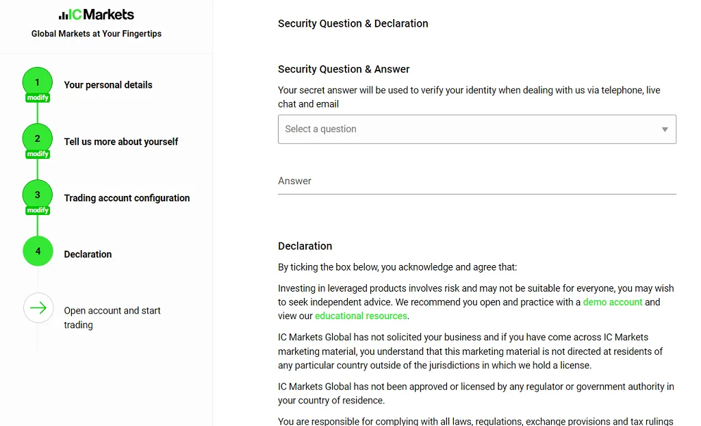 Security questions and provide answers